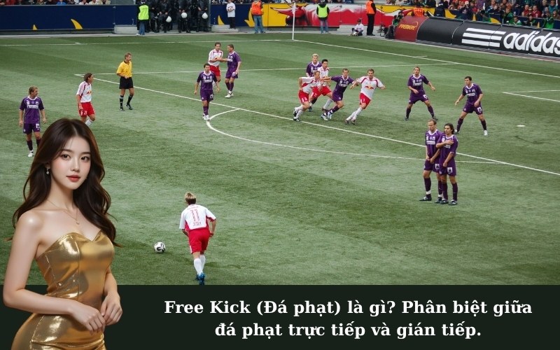 Free Kick (Đá phạt) là gì? Phân biệt giữa đá phạt trực tiếp và gián tiếp.