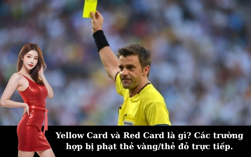 Yellow Card và Red Card là gì? Các trường hợp bị phạt thẻ vàng/thẻ đỏ trực tiếp.