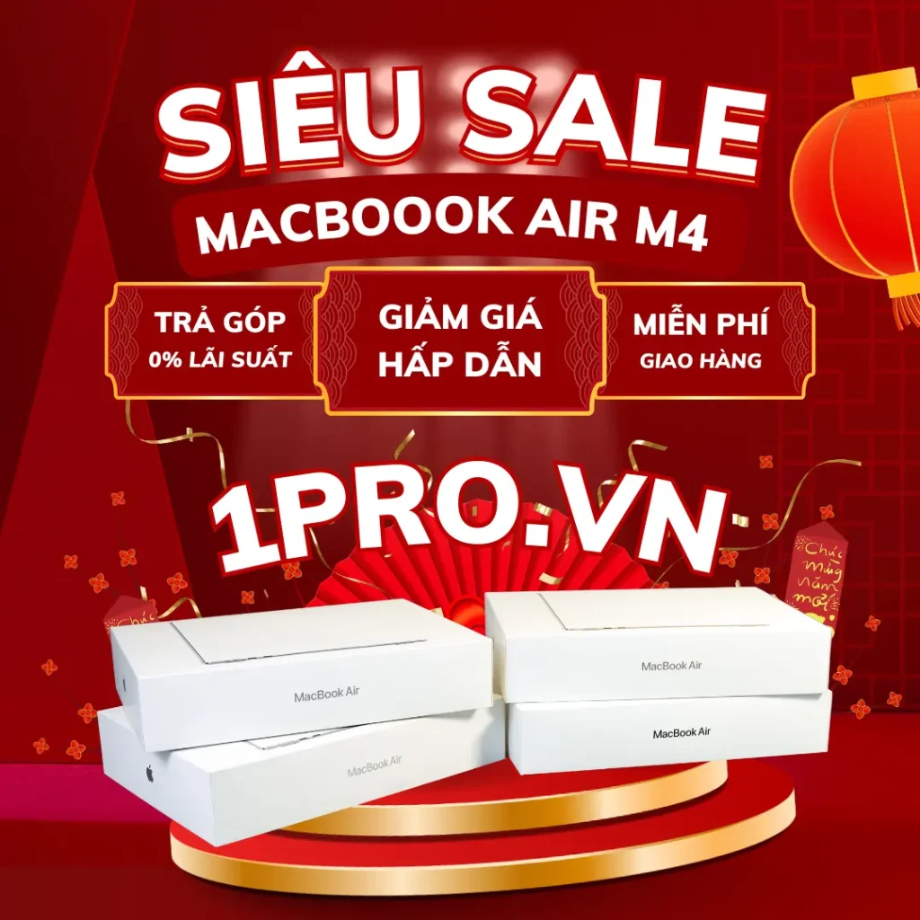 Người dùng làm việc trên Macbook Air M4 trong không gian sáng