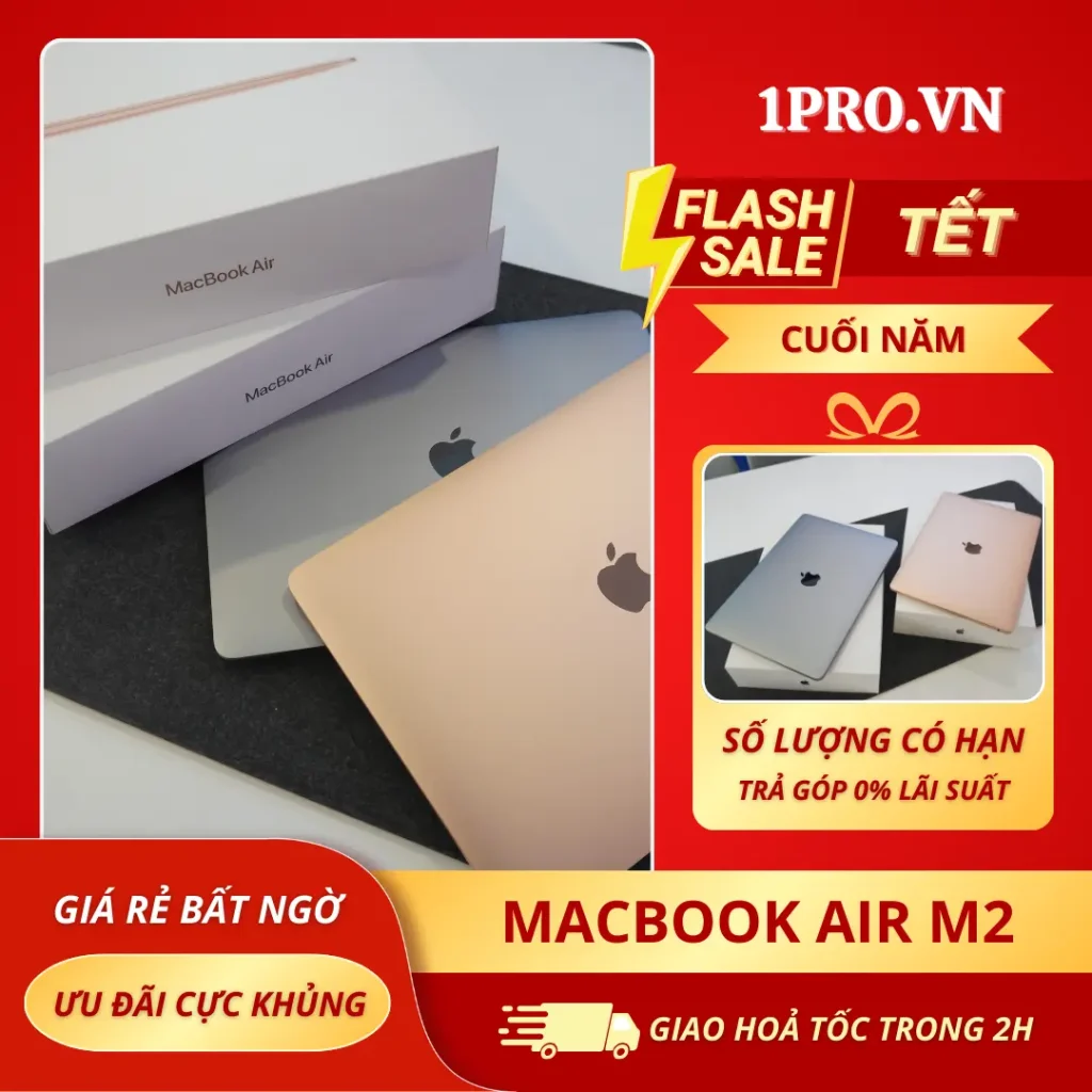 Macbook Air M2 mỏng nhẹ phù hợp làm việc hàng ngày