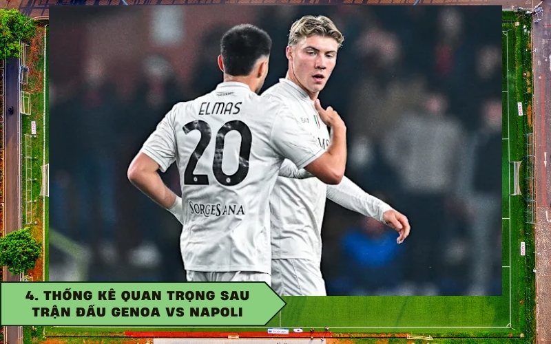 4. Thống kê quan trọng sau trận đấu Genoa vs Napoli