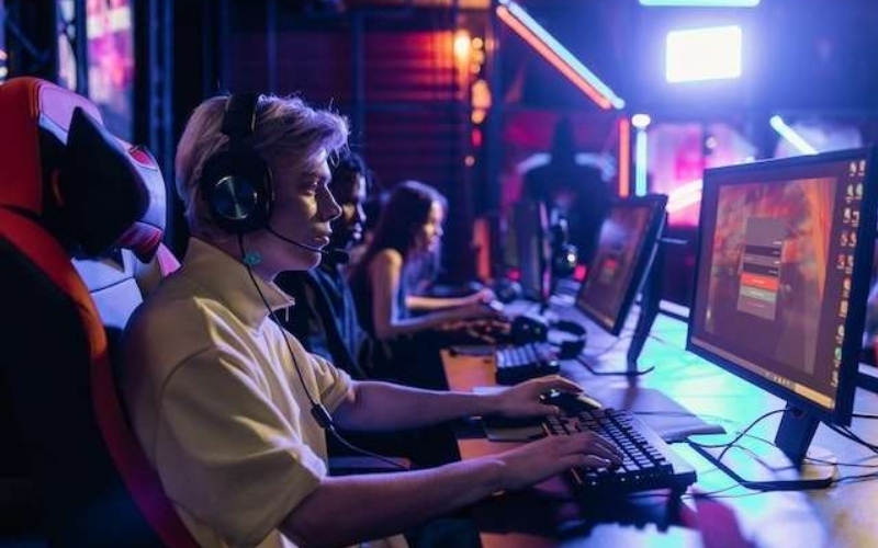 Người chơi trải nghiệm game Epost trực tuyến tại khu giải trí